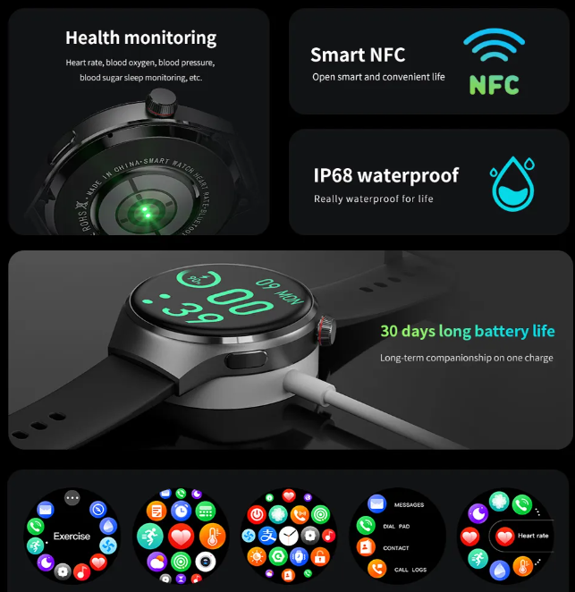 Huawei-reloj inteligente GT4 Pro para hombre – EQUIPOS Y ACCESORIOS JC
